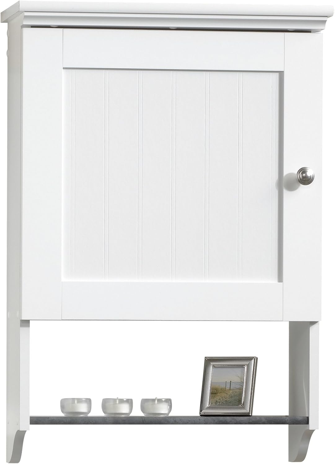 Sauder Caraway Wall Cabinet, L: 19.92" x W: 7.48" x H: 28.74", Soft White