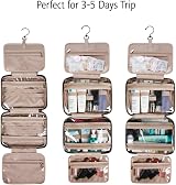 bagsmart Hanging Toiletry Bag Large Capacity Travel Organizer Medium-Dark Blue view 3