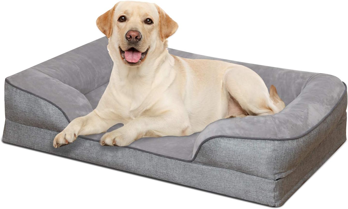 Heeyoo Waterproof Orthopedic Dog Bed, Large Memory Foam