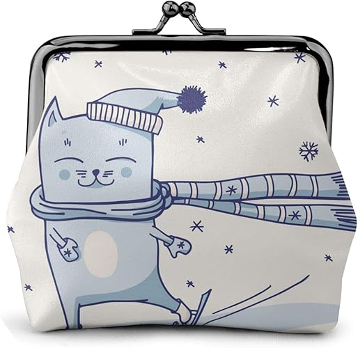 Amazon 団子dadabuliu 小銭入れ がま口 コインケース 猫 雪 ネコ 冬 北欧 スキー ミニ財布 メンズ レディース 本革 小型 キーケース お札いれ カード入れ 小さい 人気 可愛い 手持ち かわいい おしゃれ ファッション Dadabuliu 小銭入れ