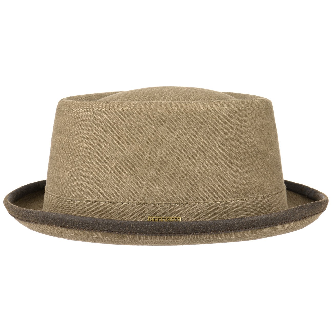 Stetson Canvas Pork Pie Hat Men Musician´s Cloth with Lining, Piping
