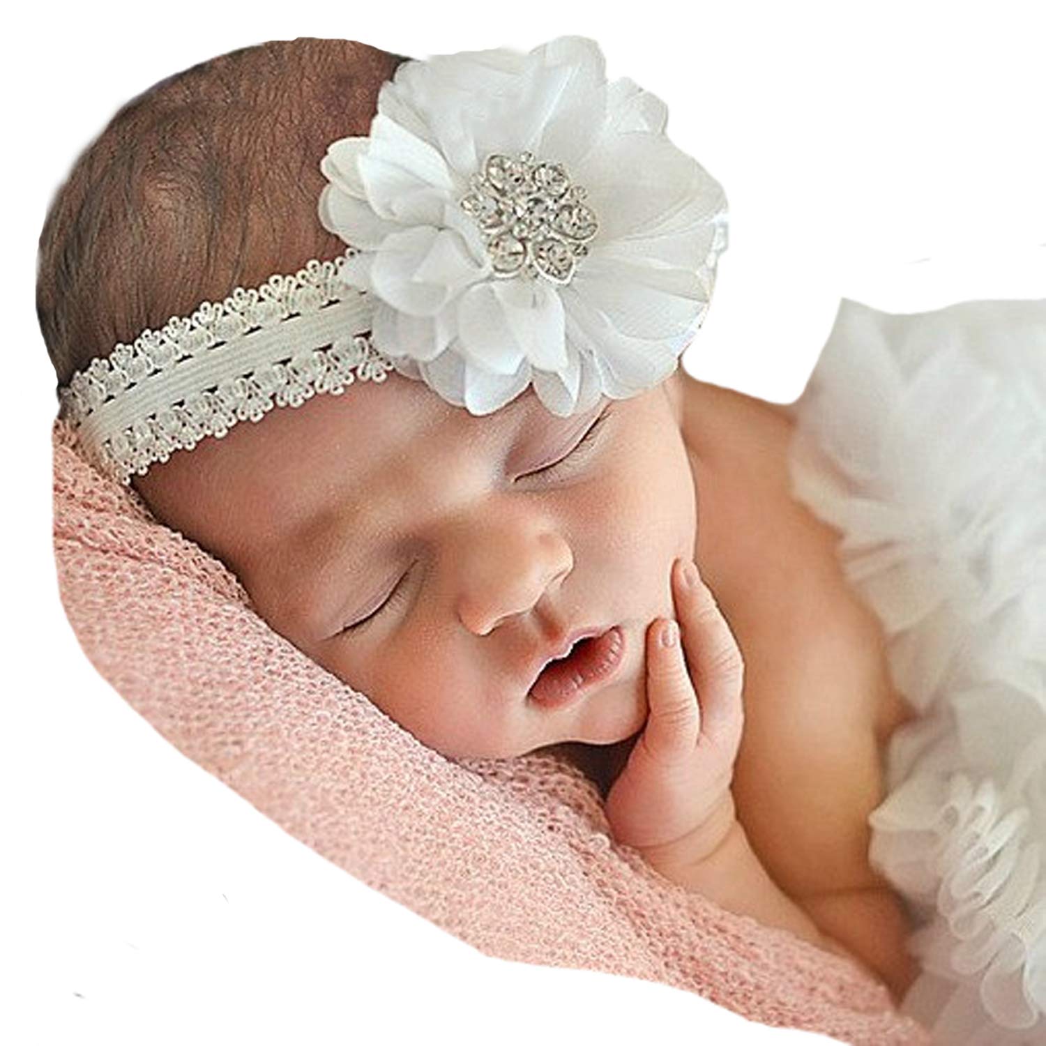 baby girl christening headband