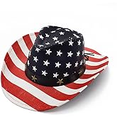 Cowboy Hats, Classic American Flag Summer Sunhat Western Cowboy Hat for Men Boys