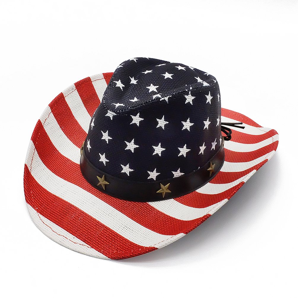 Cowboy Hats, Classic American Flag 