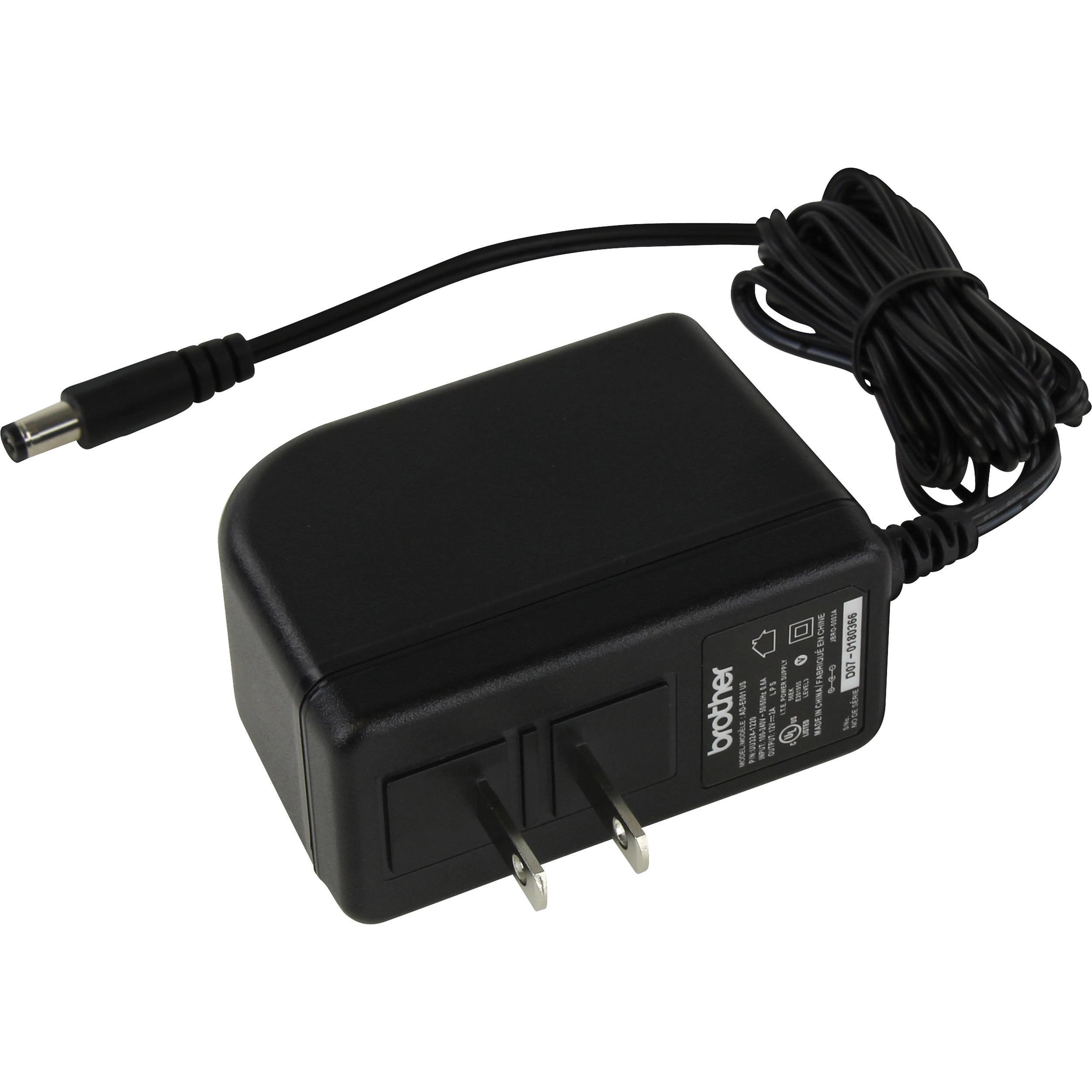 Brother AD-E001UK AC Adapter, UK 3-Pin Electical Plug & Power Supply Cable, Brother Genuine Accessory