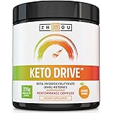 KETO DRIVE BHB Salts - Exogenous Ketone Performance Complex - Formulated for Ketosis, Energy, Focus and Fat Burn - Patented Beta-Hydroxybutyrates (Calcium, Sodium, Magnesium) - Orange Mango