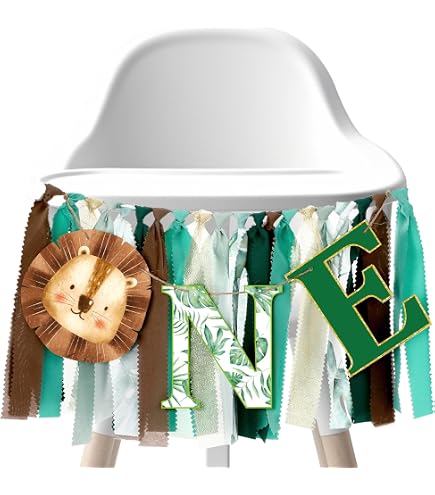 Safari-Banner \"Our Little Monkey Is Turning One\" – 298x48 Cm, Aus Polyester Für 1. Geburtstag