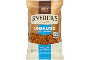 Snyder's of Hanover, Unsalted Mini Pretzels, 12 Oz Bag