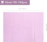 Healifty 125 Pcs Purple Dental Bibs Tattoo Table Covers 3 Ply Waterproof view 2
