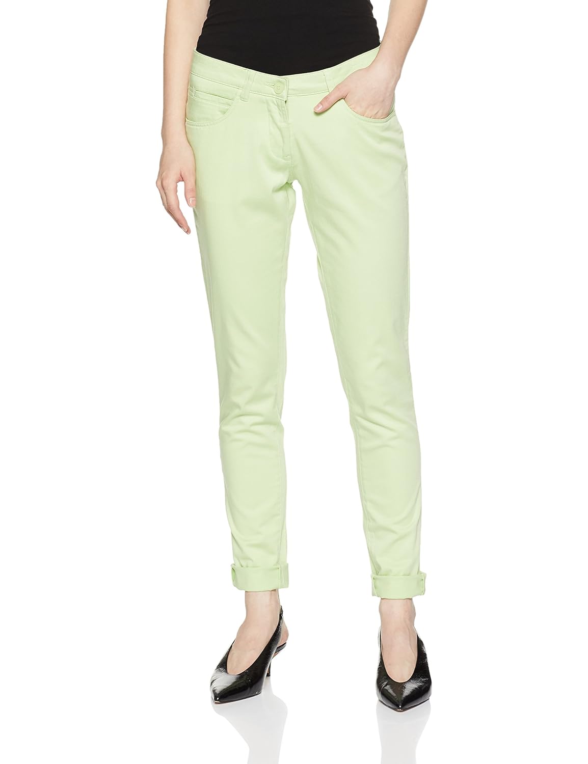 park avenue woman solid trouser suit