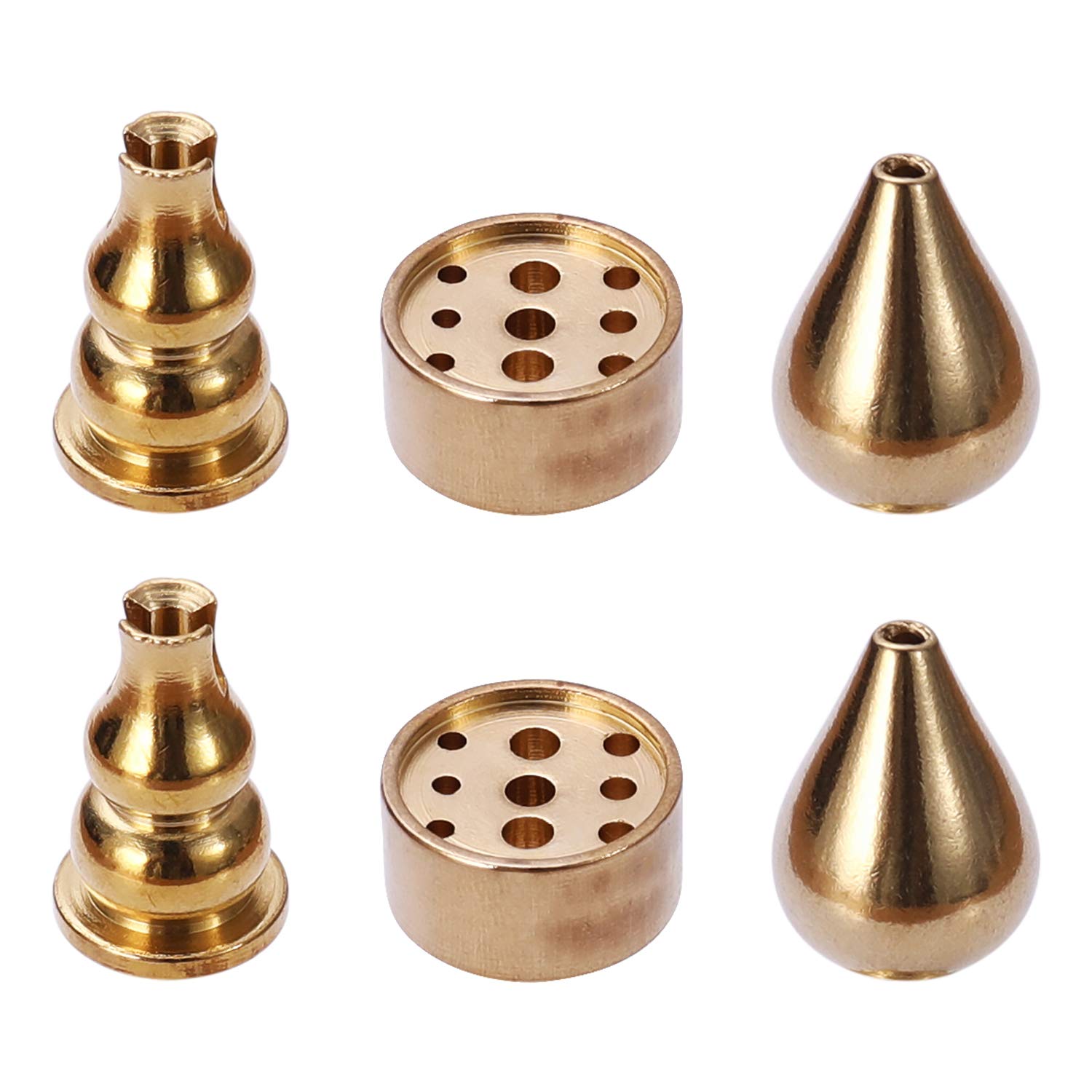 Miupoo Incense Holder, Coil Incense Cone Burner, Incense Sticks Burner, 3 Styles Brass,6 Pieces