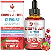 29-in-1 Kidney and Liver Cleanse Detox & Repair Drops, High Absorption Cranberry and Milk Thistle Supplement, Natural Herbal Daily Detox Support for Kidney, Liver, Urinary Tract, Bladder, 60ml