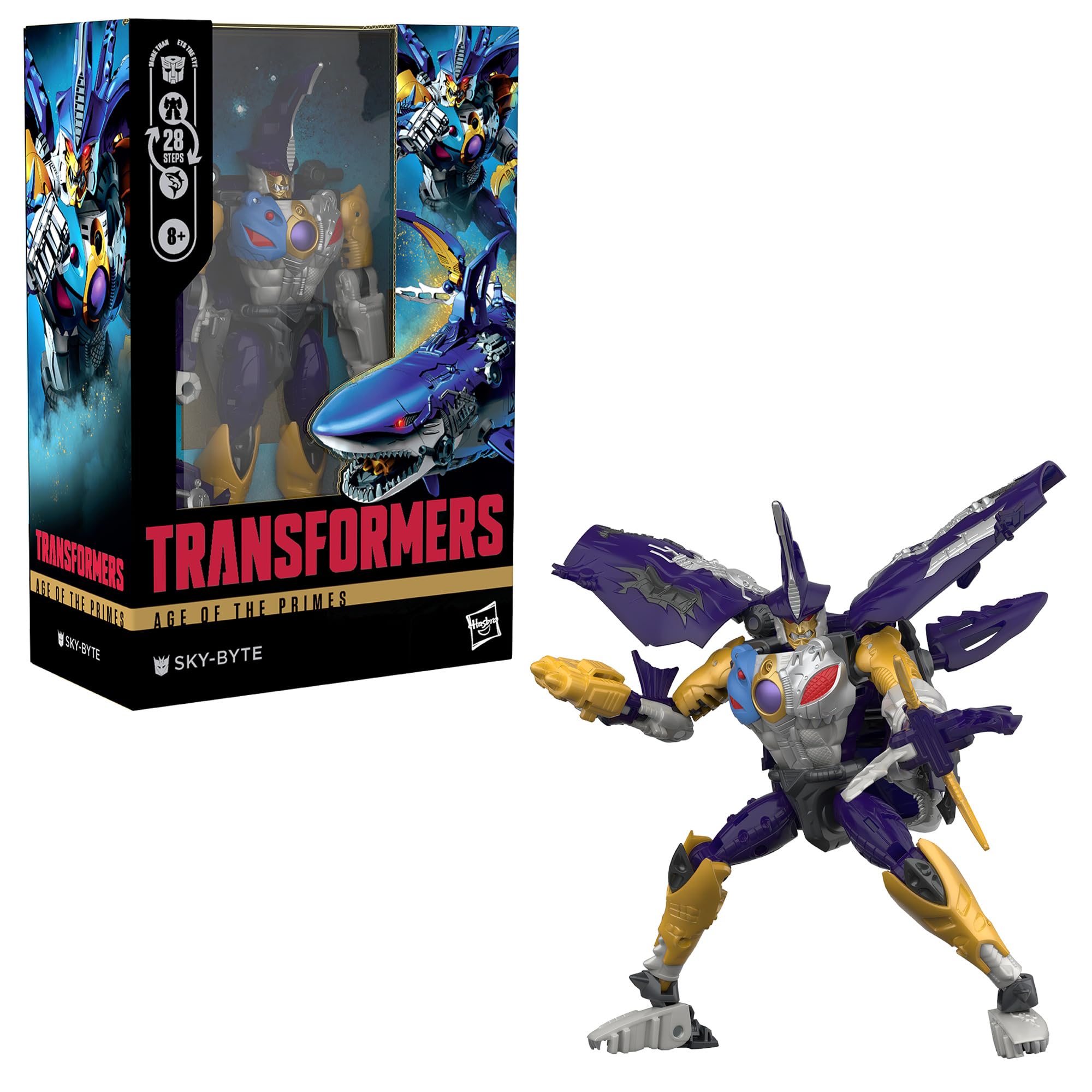 Transformers Age of The Primes Voyager Class Sky-Byte, 7-inch Converting Action Figure, Robot Toys for Ages 8+
