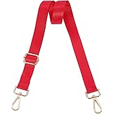 uxcell Wide Shoulder Strap, 2.5cm Adjustable Purse Strap Replacement Crossbody Strap for Shoulder Bag Handbag, Red, Light Gold Pull Core Buckle
