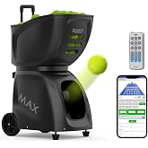 PUSUN PT-MAX C Advanced Tennis Ball Machine: 28 Landing Points, 26 Serve Modes, App for Apple Watch Control, 5-7 Hour Battery - Professional-Grade Portable Tennis Launcher with Variable Speed