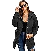 RISISSIDA Women Quilted Jacket Hooded Spring Fall Fashion, Loose lightweight Packable Transitional Puffer Coat