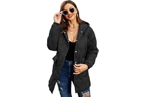 RISISSIDA Women Quilted Jacket Hooded, Spring Fall light Transitional Puffer Coat