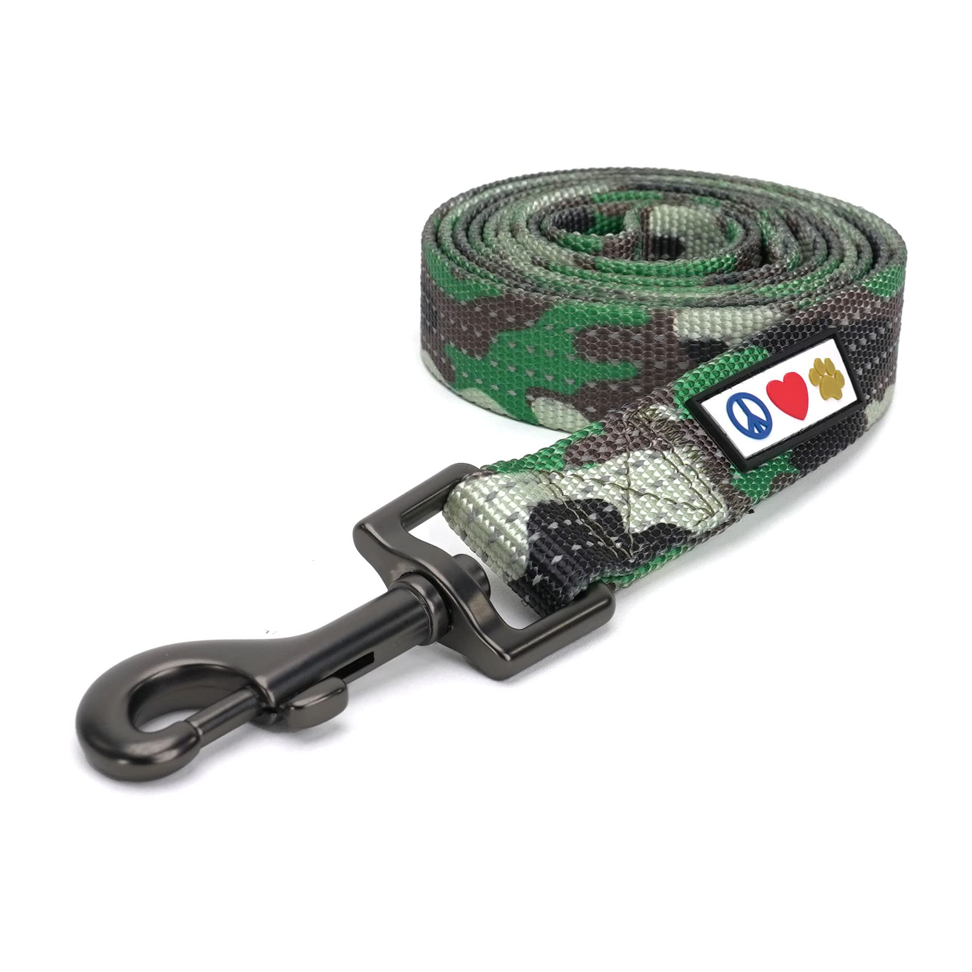 PAWTITAS Dog Lead for Small Dogs Comfortable Handle Training Dog Lead 1.8m Long Dog Lead Puppy Lead - Reflective Lead Camouflage Green Dog Lead for Small Breeds