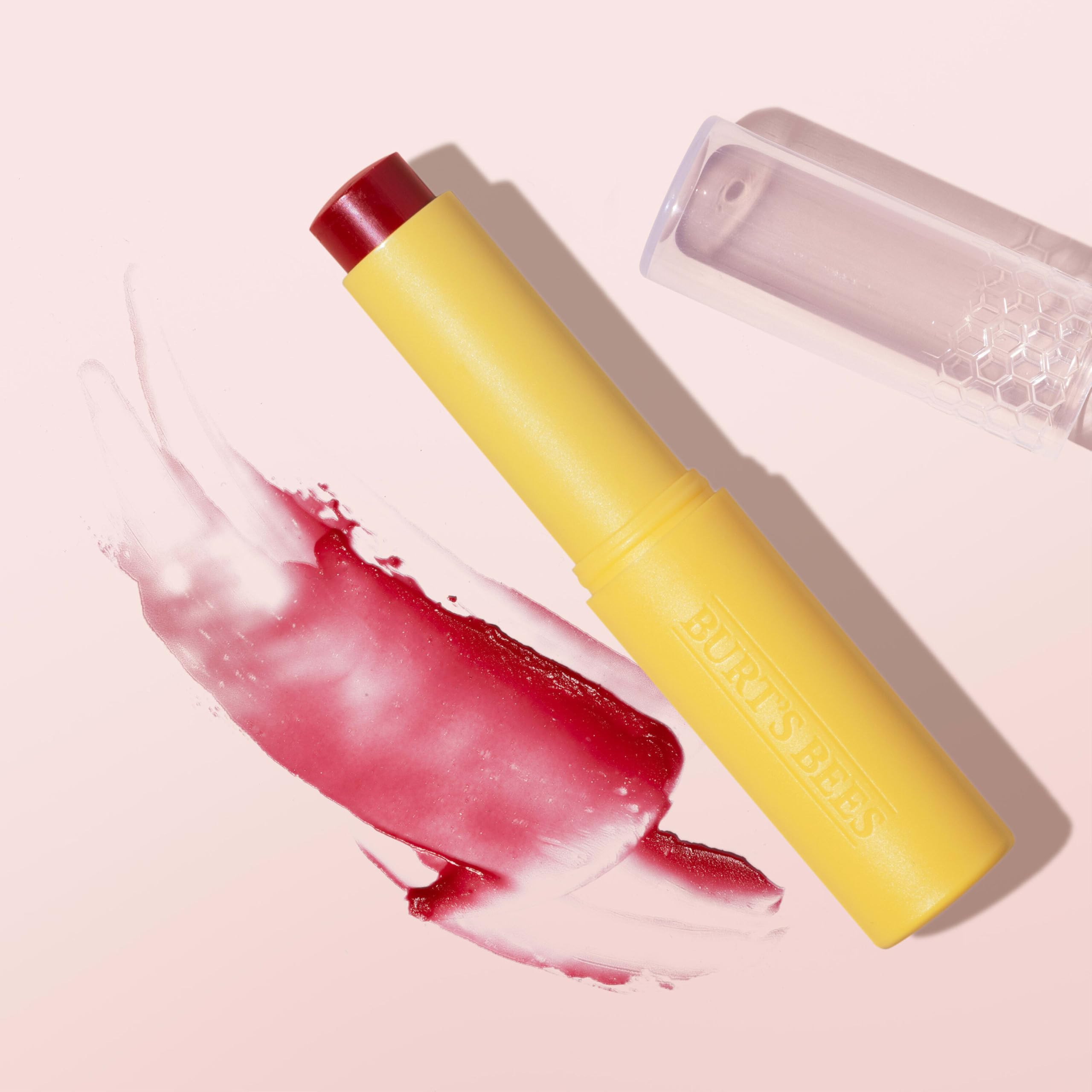 Burt’s Bees Stocking Stuffers, Tinted Boosted Balm, Cheeky Cherry, Hydrating Tinted Lip Balm, 24 Hour Lip Moisturizer with Responsibly Sourced Beeswax, 100% Natural Origin, 1 Count, 0.16oz