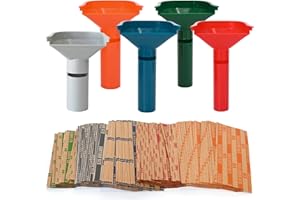 L LIKED 175 Assorted Flat Striped Coin Wrappers & 5 Coin Sorters Tubes, Color-Coded,Easy to Load