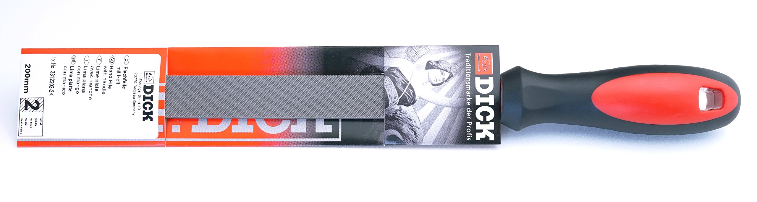 Dick 3312202-2K Type of Cut 2 Workshop Flat File, Multi-Colour, 200 x 20 x 5 mm