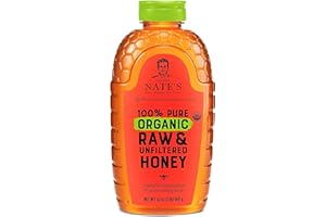 Nate's Organic 100% Pure, Raw & Unfiltered Honey - USDA Certified Organic - 32oz. Squeeze Bottle
