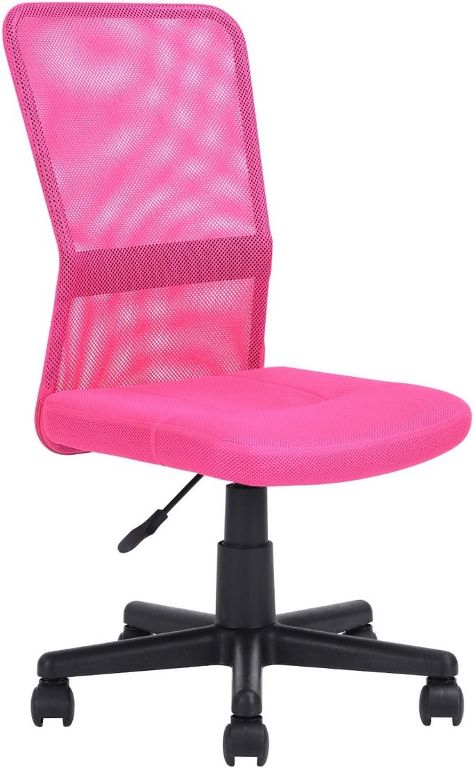 N.B.F. Office Chair Student Chair Swivel Seat in Fabric Pink