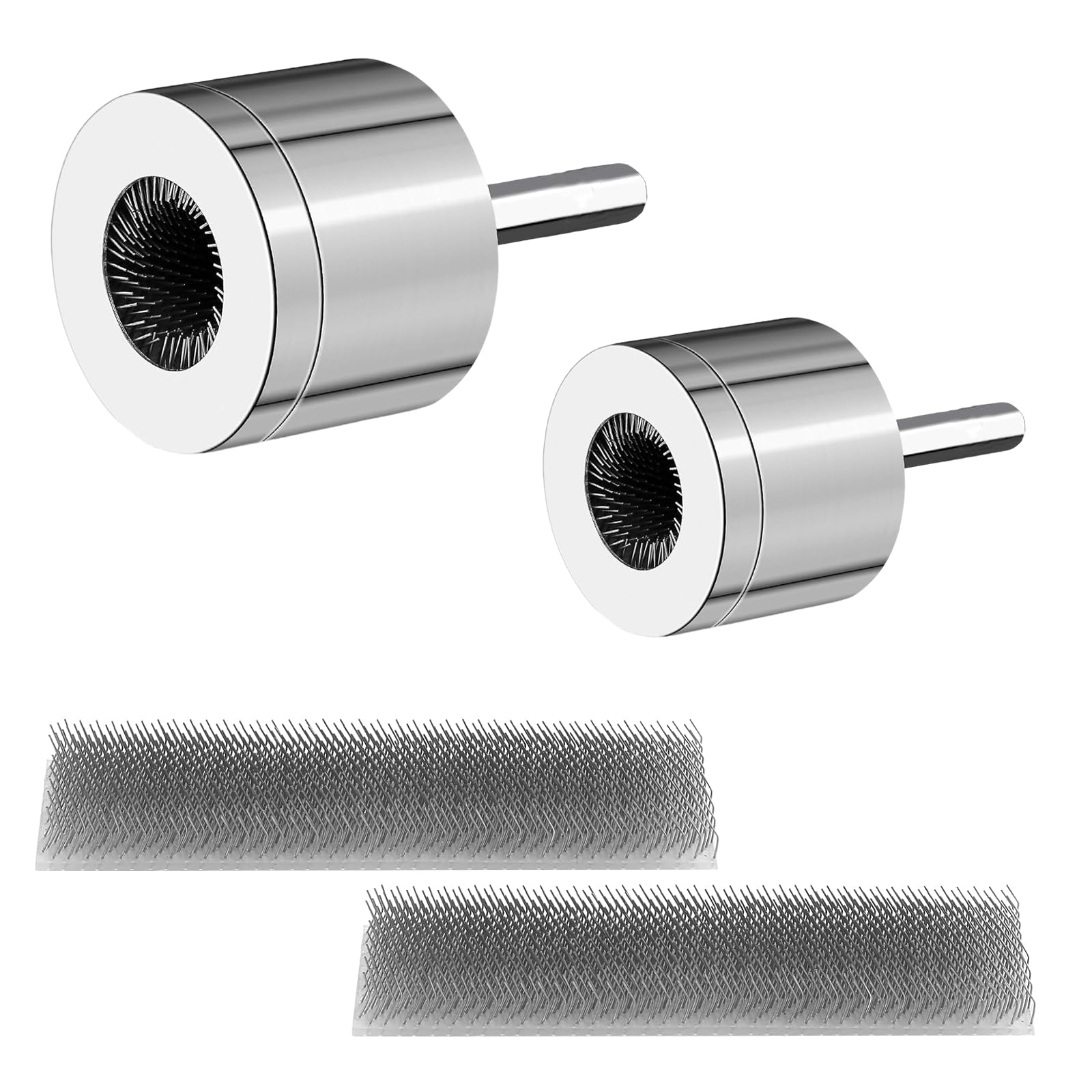 Colaren 2 PCS Copper Pipe Cleaner, Metal Copper Pipe Cleaner 15mm & 22mm with 2 PCS Replacement Brushes for Electric Drill Bit