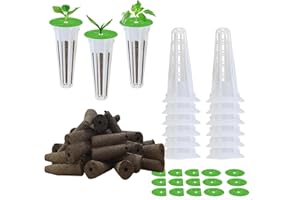 HDROOR Hydroponic Supplies Accessories for Aerogarden Pods, Seed Pods Kit with 12pcs Grow Sponges, 12Grow Baskets, 24pcs Labels, Seed Starter Pods for Hydroponic Growing System
