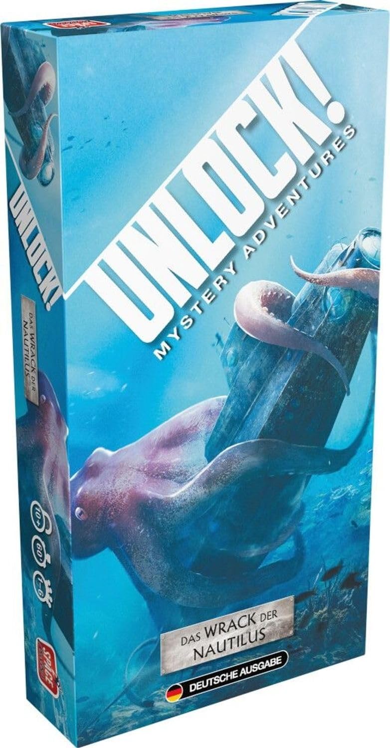 Asmodee, Unlock! - The Wreck of the Nautilus, Family Game, Puzzle Game, 1-6 Players, From 10+ Years, 60+ Minutes, German