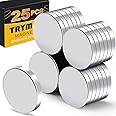 TRYMAG 25Pcs Magnets, 20 x 3mm Strong Neodymium Rare Earth Magnets for Crafts, Heavy Duty Magnets Small Round Refrigerator Magnets for Office, Whiteboard, Dry Erase Board, Cabinets