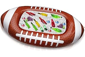 ERWEICET Football Inflatable Cooler for Parties Serving Bar for Football Party Supplies Football Party Decorations
