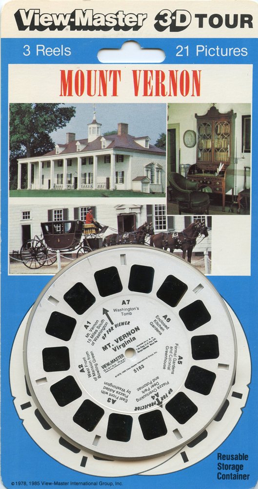 Mount Vernon - ViewMaster 3 Reel Set - 21 3D Images - New