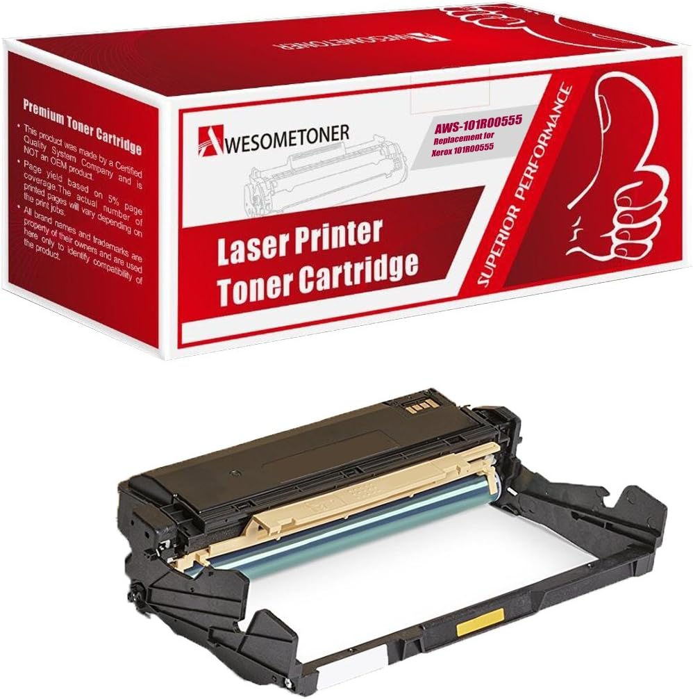 Awesometoner Compatible Drum Cartridge Replacement for Xerox 101R00555 use with
