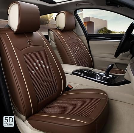 Amazon ファーストクラス Firstclass 車シートカバー カーシート保護 汚れ防止 滑り止め ビスコース Puレザー製 5シート車汎用 8枚 全席セット コーヒー シートカバー 車 バイク