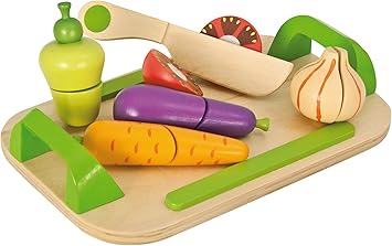 wooden chopping food toy