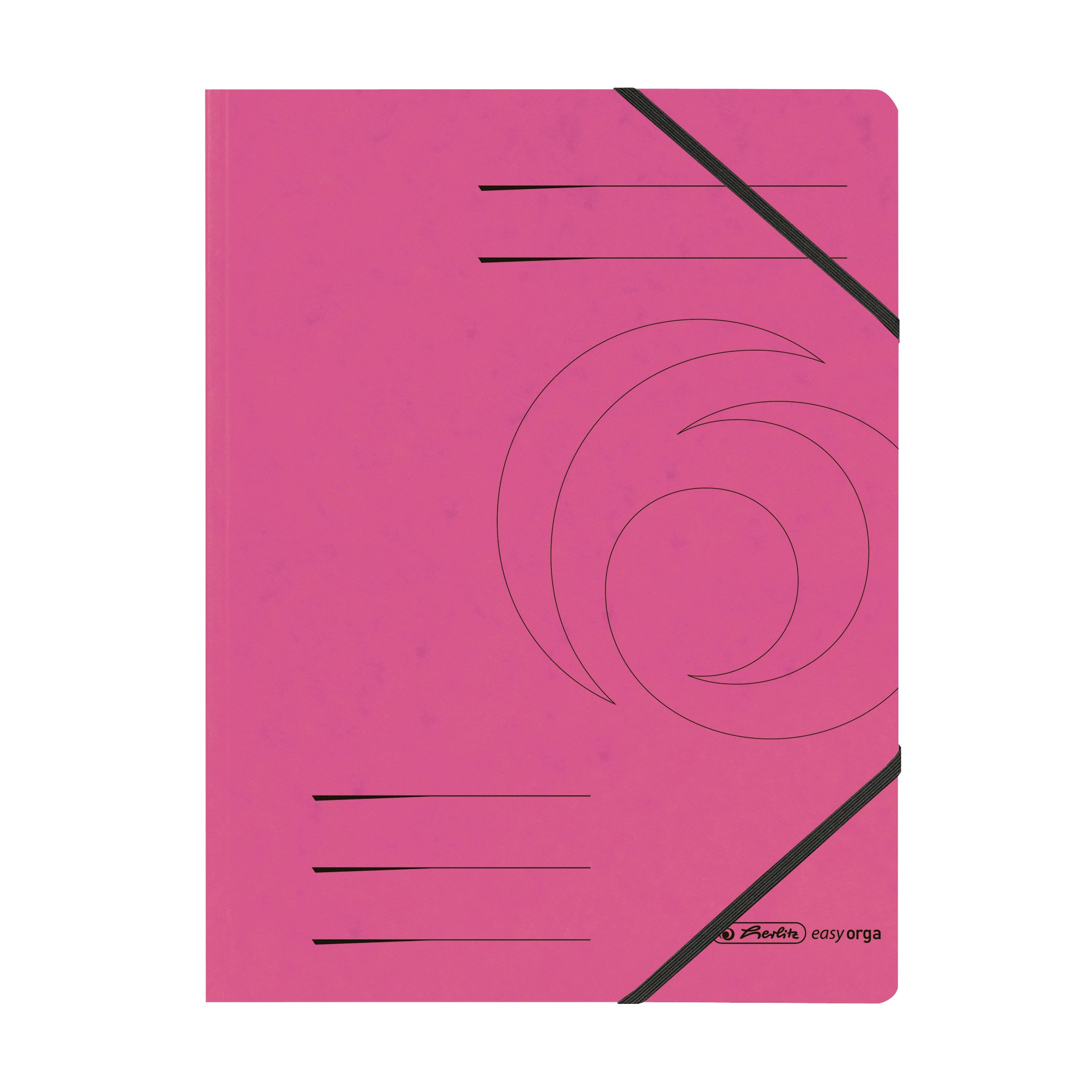 Herlitz A4 Colorspan Elastic Folder - Fuchsia (5 Pieces)