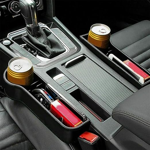 Amazon Co Jp 2個セット 革新版 車用 サイド収納ボックス シートポケット コンソール カップホルダー サイドトレイ 収納ボックス 座席 隙間 用 差し込みタイプ 運転席 助手席セット スマホ入れ 大型家電