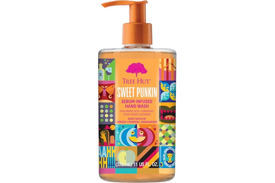 Tree Hut Sweet Punkin Serum Infused Hand Wash | Nourish & Hydrate Hands with Strengthening Skin Care | Long Lasting Scent | Cleanse & Lock in Moisture | 11 fl oz.
