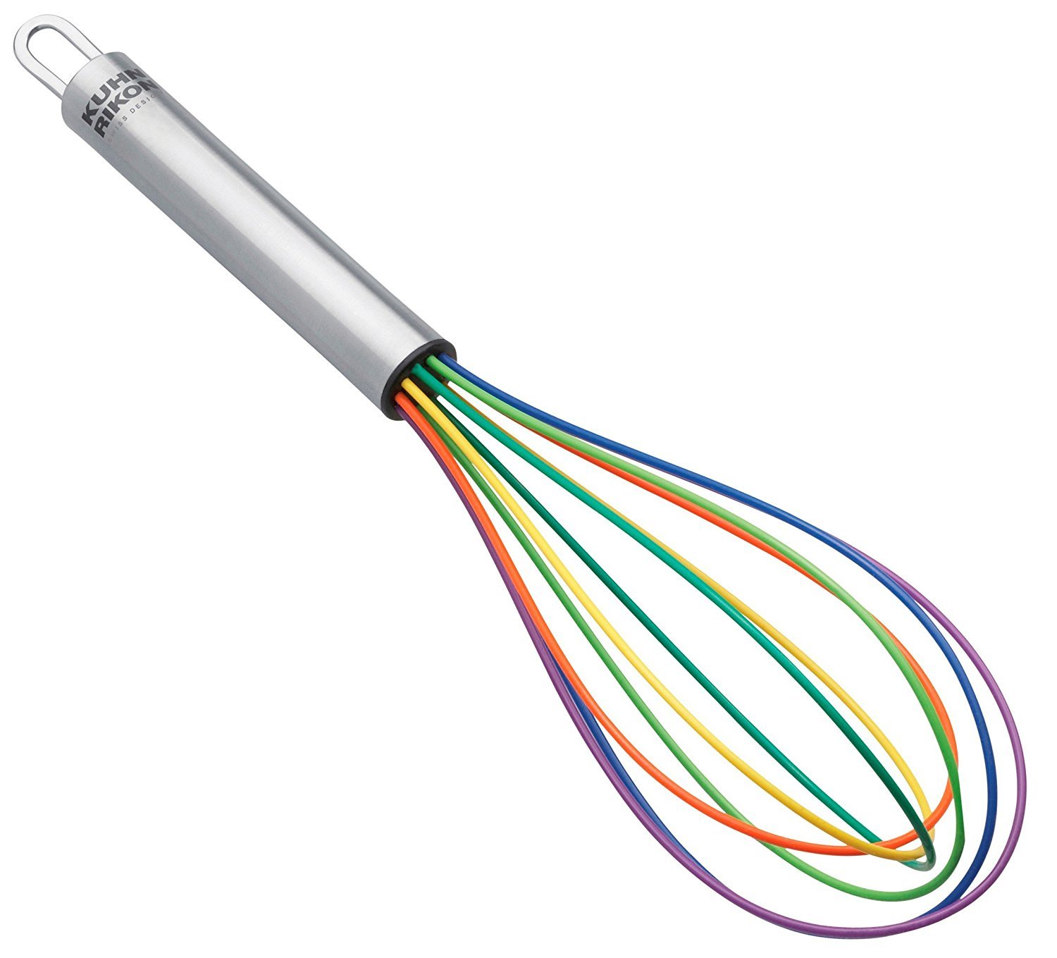 KUHN RIKON 22265 Whisk, Small 8" / 22 cm, Silicone, Rainbow-Coloured