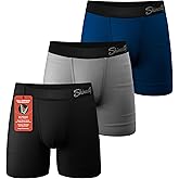 Shinesty Boxer Briefs for Men Pack of 3 - Hammock Support Pouch Underwear for Men - Flyless