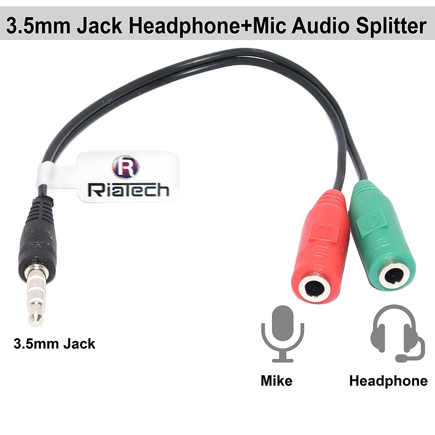 Buy RiaTech 3.5mm Audio Jack to Headphone Microphone Splitter Converter  Adaptor Cable (Specially Design for Mobile and Tablet Only) Online at Low  Prices in ...