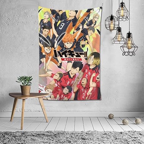 Amazon Co Jp ハイキュー タペストリー 壁掛け ポスター 背景布 壁飾り 家 リビングルーム ベッドルーム 部屋 おしゃれ 100 150cm ホーム キッチン