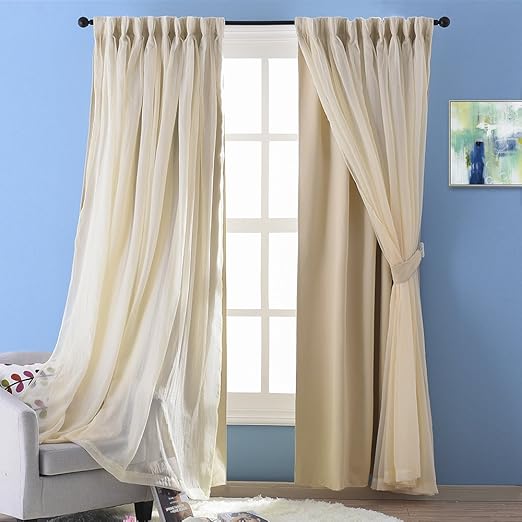 Amazon Com Nicetown 2 Layers Drape Mix Match Elegance Home