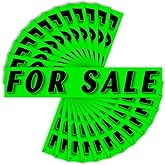 Versa-Tags Chartreuse Green Vinyl Slogan Stickers - 12-Pack for Car Dealer Windshield Advertising, Perfect for Used/New Car Truck RV Lots Slogan-Sale-Stickers