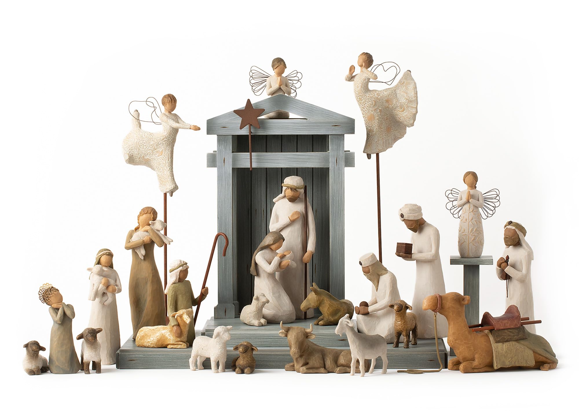 Photo 1 of Willow Tree Nativity Premier Plus Elevated Angels, 25-Piece Set