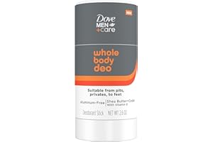 DOVE MEN + CARE Dove Men+Care Whole Body Deo Aluminum-Free Deodorant Stick Shea Butter + Cedar from Pits, Privates, to Feet with Vitamin E 2.6 oz