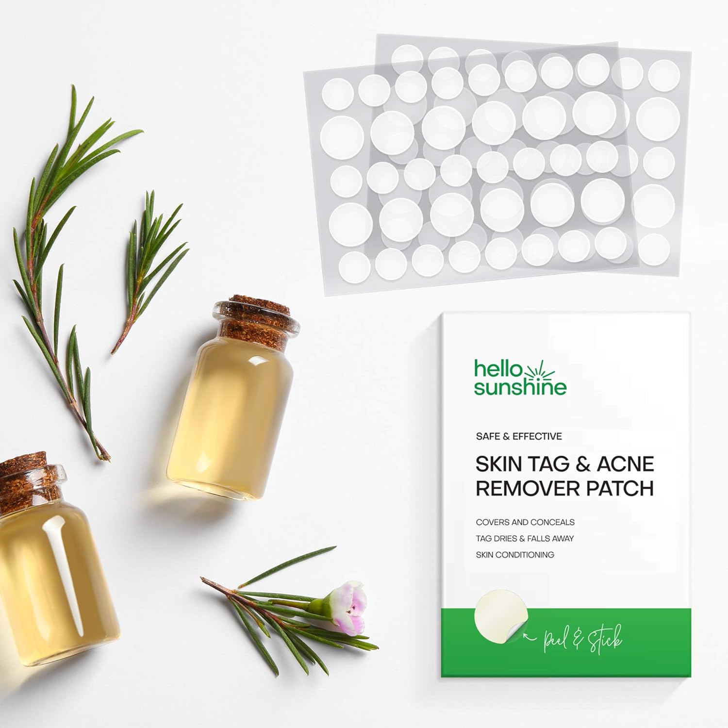 Hello Sunshine Skin Tag Remover Patch,Natural Ingredients, improved formulation skin tag remover, Covers and conceals skin tags, Tags dries and fall away: Beauty