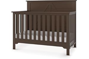 Child Craft Woodland 4-in-1 Convertible Crib, Baby Crib Converts to Day Bed, Toddler Bed and Full Size Bed, 3 Adjustable Mattress Positions, Non-Toxic, Baby Safe Finish (Brushed Truffle)