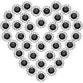Godonswal140Pcs Sew on Flower Claw Rhinestones 0.47 Inch - Sparkling Crystal Glass Gems for Bedazzling Clothing, Shoes, Bags, Wedding Dresses, Hats & DIY Craft Embellishments(Black)